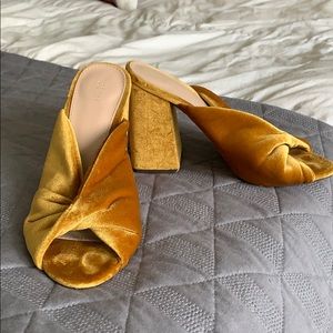 Gold Velvet Heels